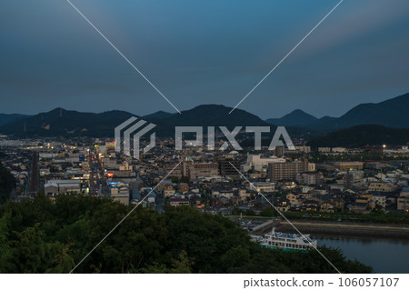 Beautiful night view of Kasaoka city, Okayama prefecture, Japan Beautiful night view of Kasaoka city, Okayama prefecture, Japan 106057107