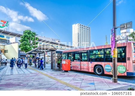 Urban landscape of Edogawa-ku, Tokyo Koiwa Station 106057181