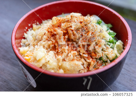 Very delicious Kamatama udon from Kurashiki city, Okayama prefecture, Japan 106057325