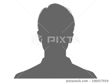 male face ID photo silhouette 106057939