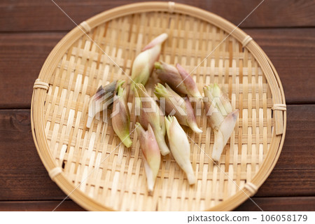 Japanese ginger in a strainer Japanese ginger in a strainer 106058179