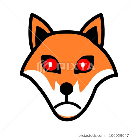 Fox face illustration for GIF animation 106059047