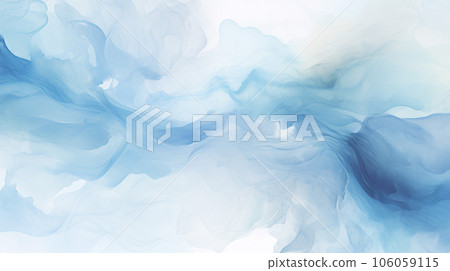 水彩風格背景材質：溫柔的淡藍白色 106059115