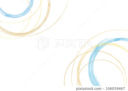 Gold ring, circular overlap, Japanese style (abstract) white background Gold ring, circular overlap, Japanese style (abstract) white background 106059467