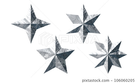 Three-dimensional (3D) "Stars" silver, silver 106060205