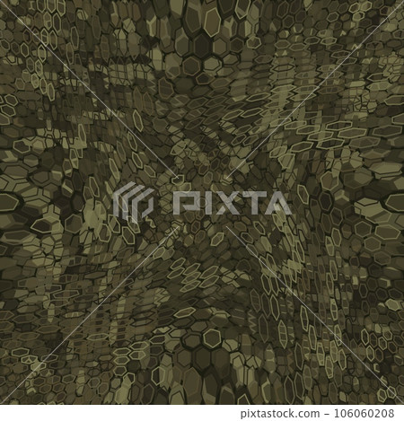 Woodland military camouflage hexagonal netting seamless pattern background 106060208