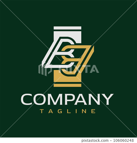 Minimalist line letter B BB logo design. Geometric square initial BB logo brand. 106060248