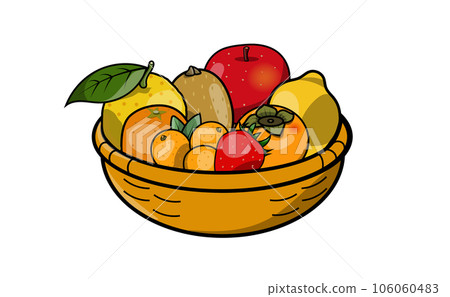 Winter fruit illustration material Winter fruit illustration material 106060483