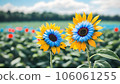 Blue sunflower 106061255