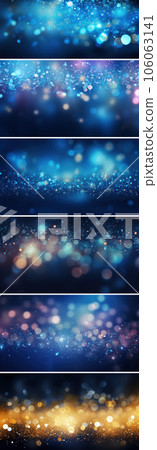 Gold confetti and navy background. Golden scattered Christmas dust. Fairytale magic star template. Gold confetti and navy background. Golden scattered Christmas dust. Fairytale magic star template. 106063141