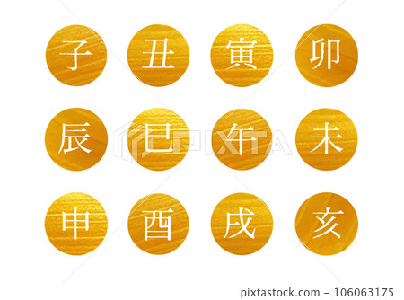 Golden zodiac zodiac icon lucky charm Golden zodiac zodiac icon lucky charm 106063175