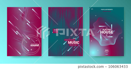 Minimal Dj Flyer Set. Electro Sound Cover. Techno Dance Poster. Minimal Dj Flyer Set. Electro Sound Cover. Techno Dance Poster. 106063433