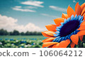 Blue sunflower 106064212