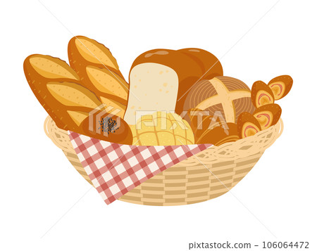 籃子裡的麵包插圖 106064472
