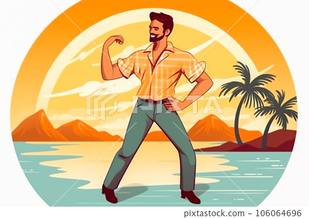 Man enjoying the beach Man enjoying the beach 106064696
