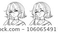 Anime school girl expressions 106065491