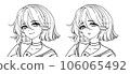 Anime school girl expressions 106065492