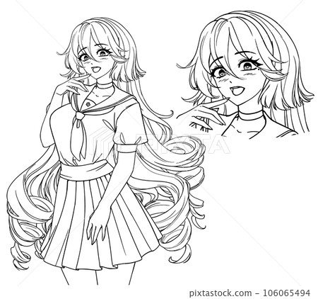 Anime full body manga visual novel npc sprite. Anime full body manga visual novel npc sprite. 106065494