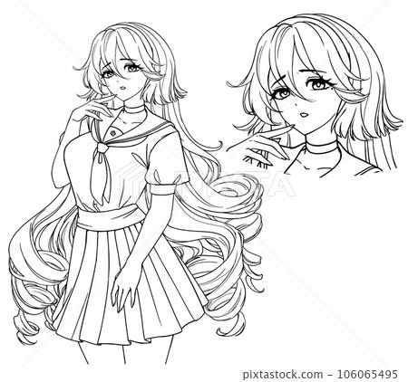 Anime full body manga visual novel npc sprite. Anime full body manga visual novel npc sprite. 106065495