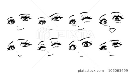 Anime school girl expressions Anime school girl expressions 106065499