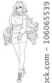 Anime full body manga visual novel npc sprite. 106065539