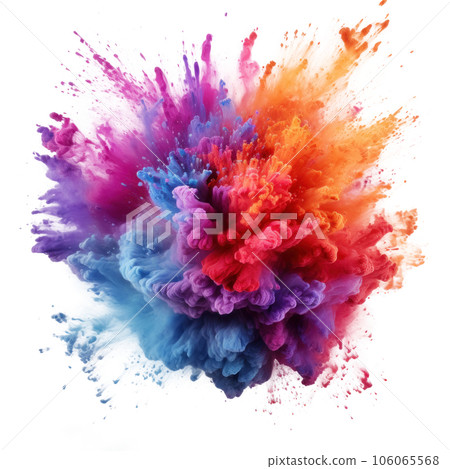 Colorful Holi paint splash isolated Colorful Holi paint splash isolated 106065568