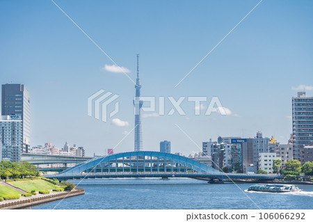 "Tokyo" Tokyo Sky Tree seen over the Sumida River 106066292