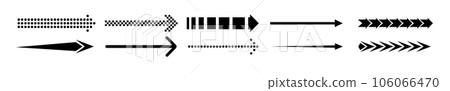 Arrow right black set icon in flat. Sign on white backdrop. Vector Arrow right black set icon in flat. Sign on white backdrop. Vector 106066470