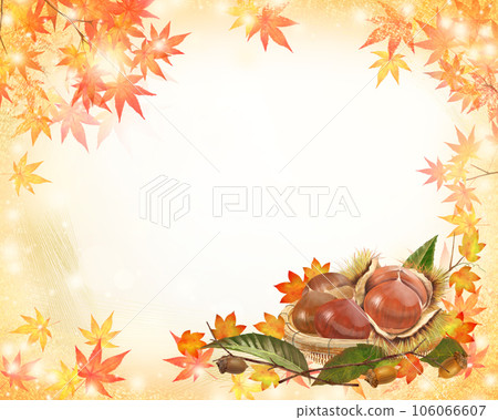 Fashionable autumn white back frame such as maple, maple and acorn Fashionable autumn white back frame such as maple, maple and acorn 106066607