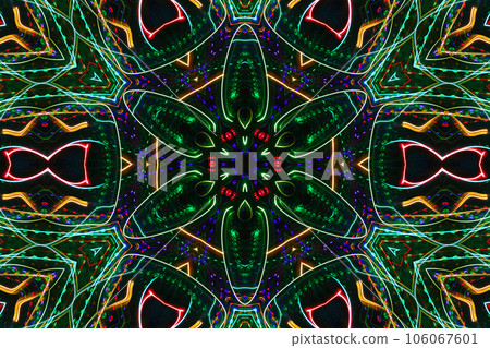 Abstract bright colorful pattern with blurred lights 106067601