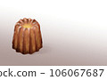 Illustration material 1 simple canelé Baked confectionery graded background Different colors/differences Canelé 106067687