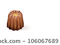 Illustration material, 1 simple canelé, sweets, baked goods, white background, different colors, with differences Canelé 106067689