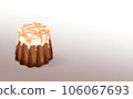 Illustration material ・ 1 caramel canelé Baked confectionery graded background Different colors / differences Canelé 106067693