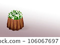 Illustration material ・ 1 canelé of matcha Baked confectionery graded background Different colors / differences Canelé 106067697