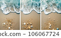 sea beach waves and shells AI illustration 106067724
