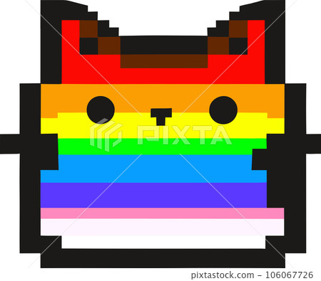 rainbow colorful nyan cat vector illustration pixel art rainbow colorful nyan cat vector illustration pixel art 106067726
