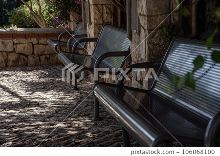 three benches in the park. three benches in the park 106068100