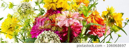 Summer bouquet of seasonal flowers Summer bouquet of seasonal flowers 106068697