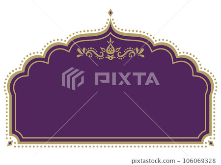 Ornamental frame in Indian style. Vector data. 106069328