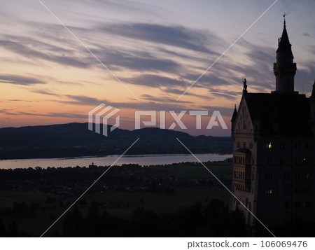 Neuschwanstein Castle 2023 Summer evening 106069476