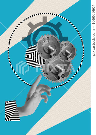 Business coherence and coordination. Art collage. Business coherence and coordination. Art collage. 106069604