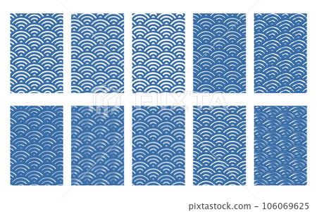 Blue and white rough Qinghai wave pattern material set Blue and white rough Qinghai wave pattern material set 106069625
