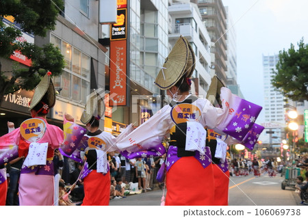 Awa Odori Women's dance of Awa Odori Japanese summer festival Awa Odori Women's dance of Awa Odori Japanese summer festival 106069738