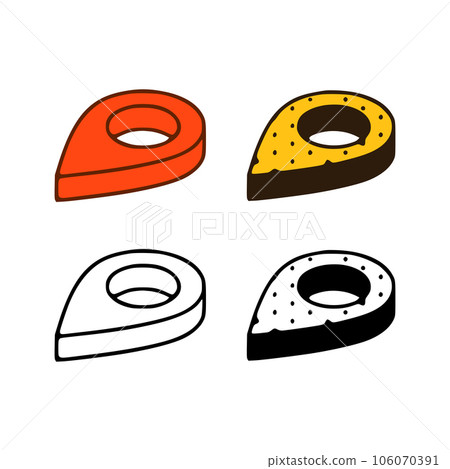 Set of location pins in different styles isolated on white background 106070391