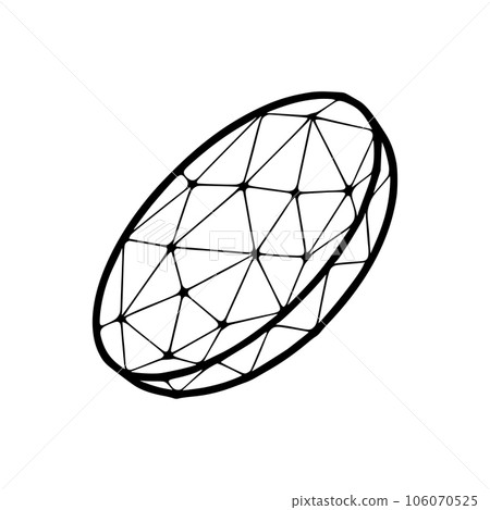 Circle polygonal icon isolated on white background Circle polygonal icon isolated on white background 106070525