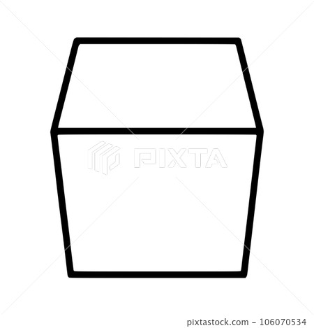 Cube line icon isolated on white background Cube line icon isolated on white background 106070534