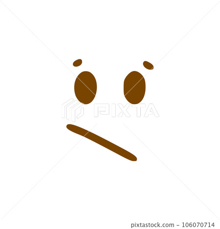 Upset face doodle icon. Emoticon in hand drawn style isolated on white background Upset face doodle icon. Emoticon in hand drawn style isolated on white background 106070714