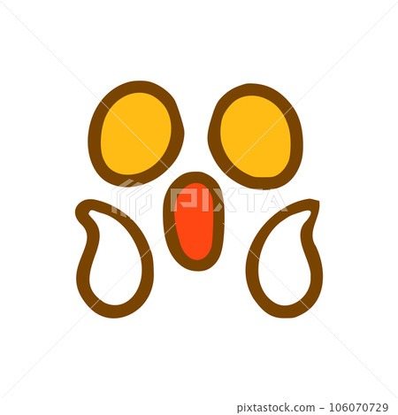Scared face doodle icon. Emoticon in hand drawn style isolated on white background Scared face doodle icon. Emoticon in hand drawn style isolated on white background 106070729