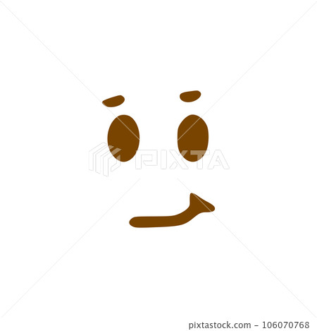 Smile face doodle icon. Emoticon in hand drawn style isolated on white background Smile face doodle icon. Emoticon in hand drawn style isolated on white background 106070768