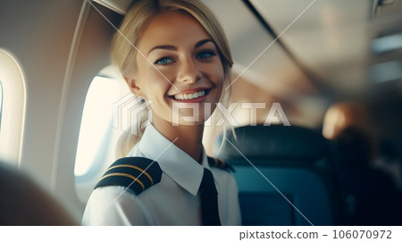 Cabin crew or air hostess 106070972